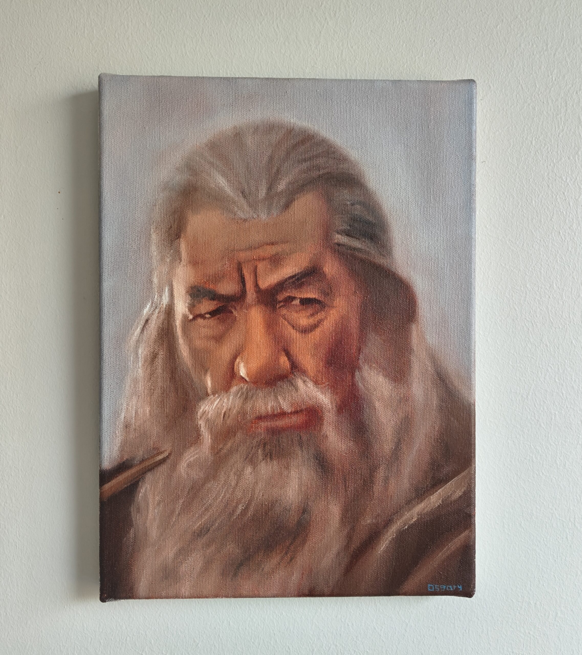 Gandalf the Grey (Ian McKellen) – Original Oil Painting - Kuva 2