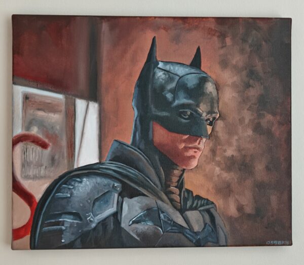 The Batman (Robert Pattinson) – Original Oil Painting | 38x46cm