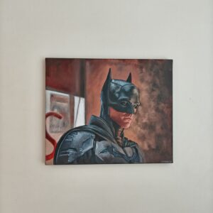 The Batman (Robert Pattinson) – Original Oil Painting | 38x46cm - Kuva 2