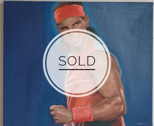 Rafael Nadal (The Matador) – alkuperäinen öljyvärimaalaus | 46x55cm