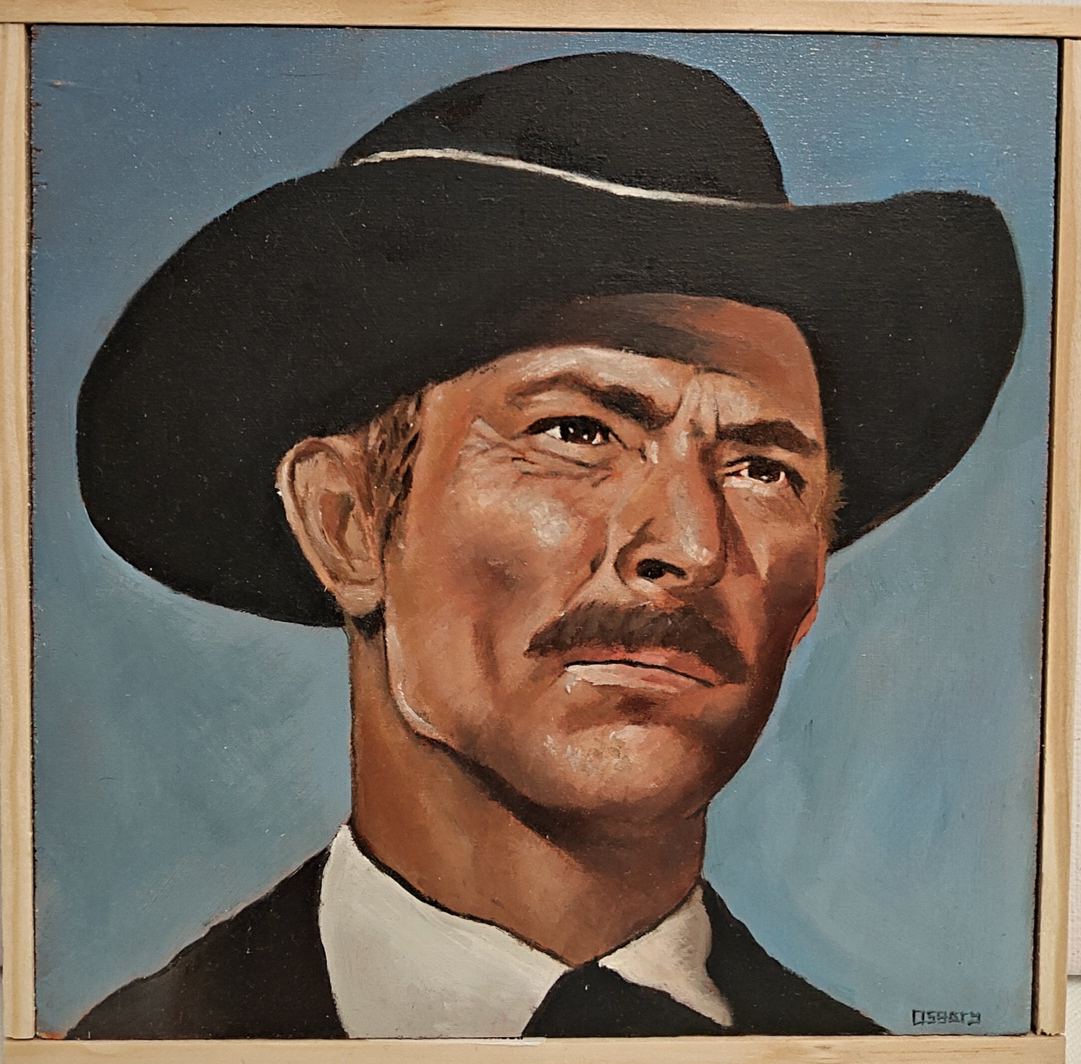 Lee Van Cleef (Angel Eyes) – alkuperäinen öljyvärimaalaus | 20x20cm - Kuva 1