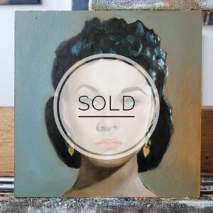 Scarlett O’Hara – Original Oil Painting | 20x20cm - Kuva 1
