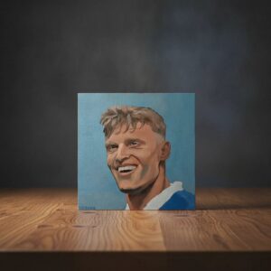 Jarrad Branthwaite (Everton FC) – Alkuperäinen öljyvärimaalaus | 20x20 cm - Kuva 1