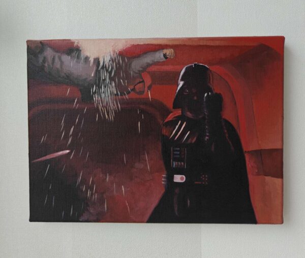 Oil painting of Darth Vader from the movie Rogue one