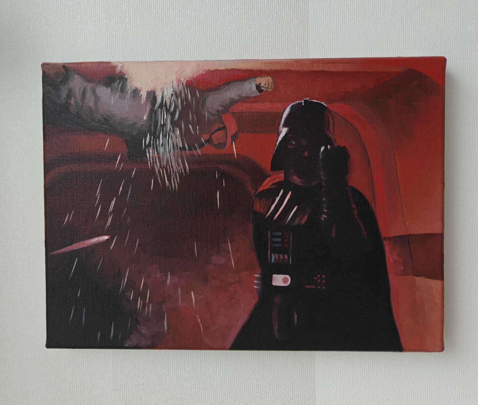 Oil painting of Darth Vader from the movie Rogue one