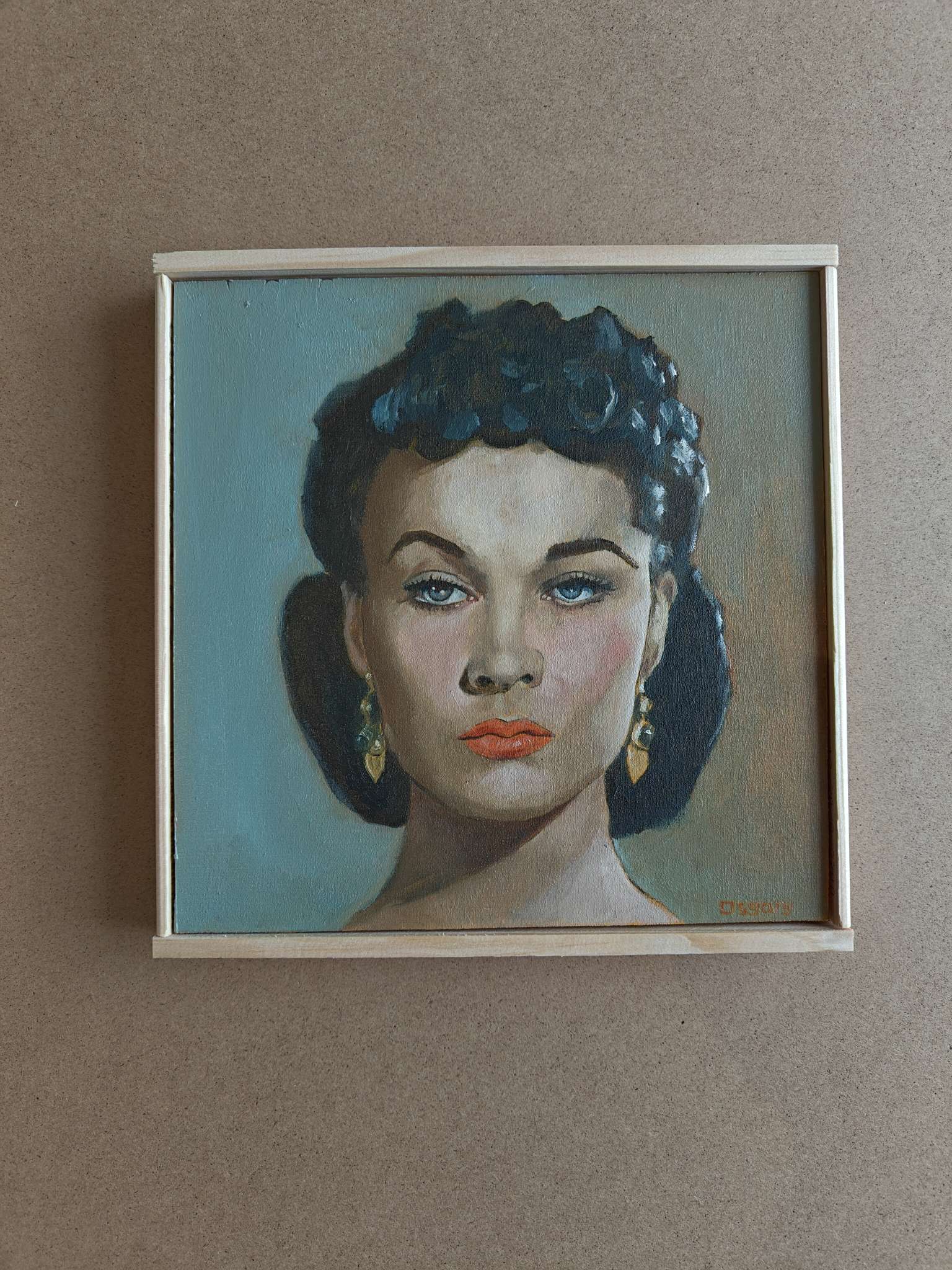 Detailed oil portrait of Vivien Leigh as Scarlett O
