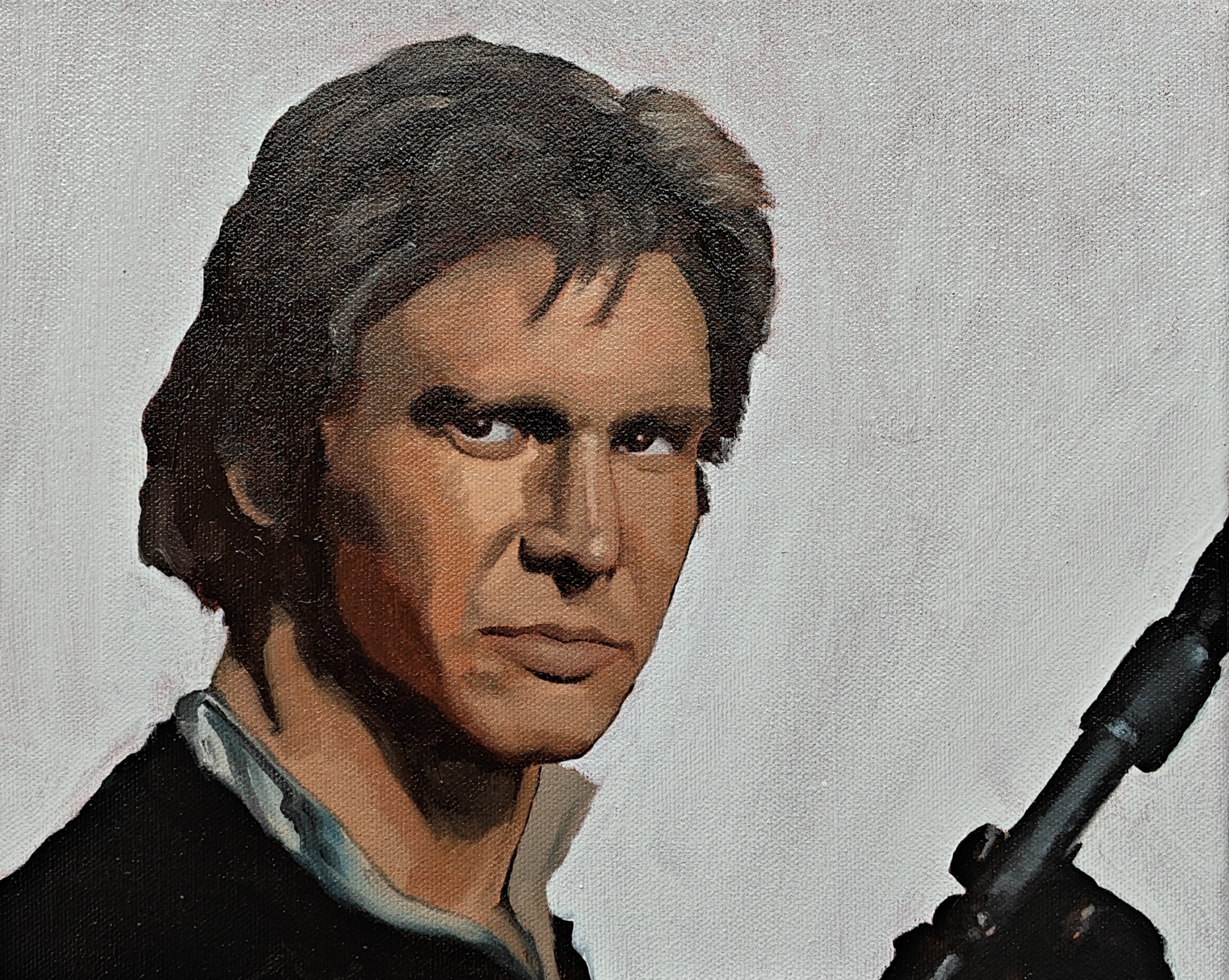 Han Solo alkuperäinen öljyvärimaalaus | 22x27cm - Kuva 1