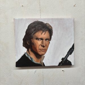 Han Solo alkuperäinen öljyvärimaalaus | 22x27cm - Kuva 3