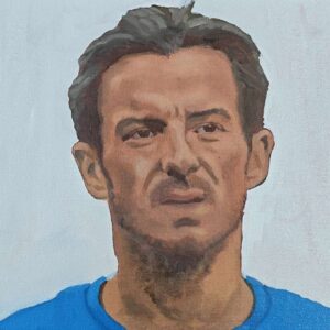 Leighton Baines alkuperäinen öljyvärimaalaus | 27x22 cm - Kuva 1