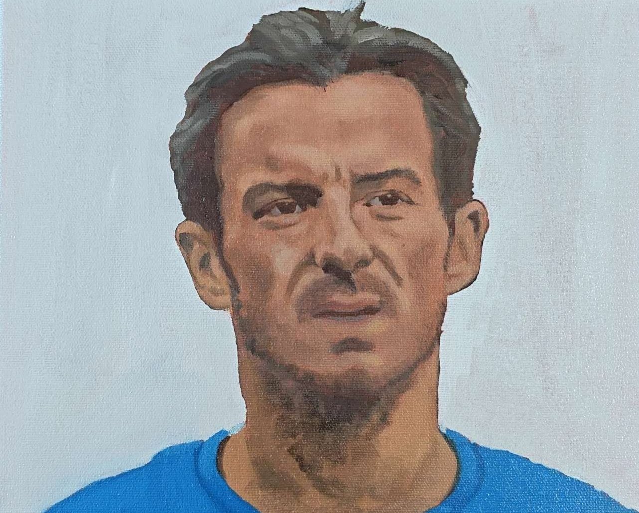 Leighton Baines alkuperäinen öljyvärimaalaus | 27x22 cm - Kuva 1