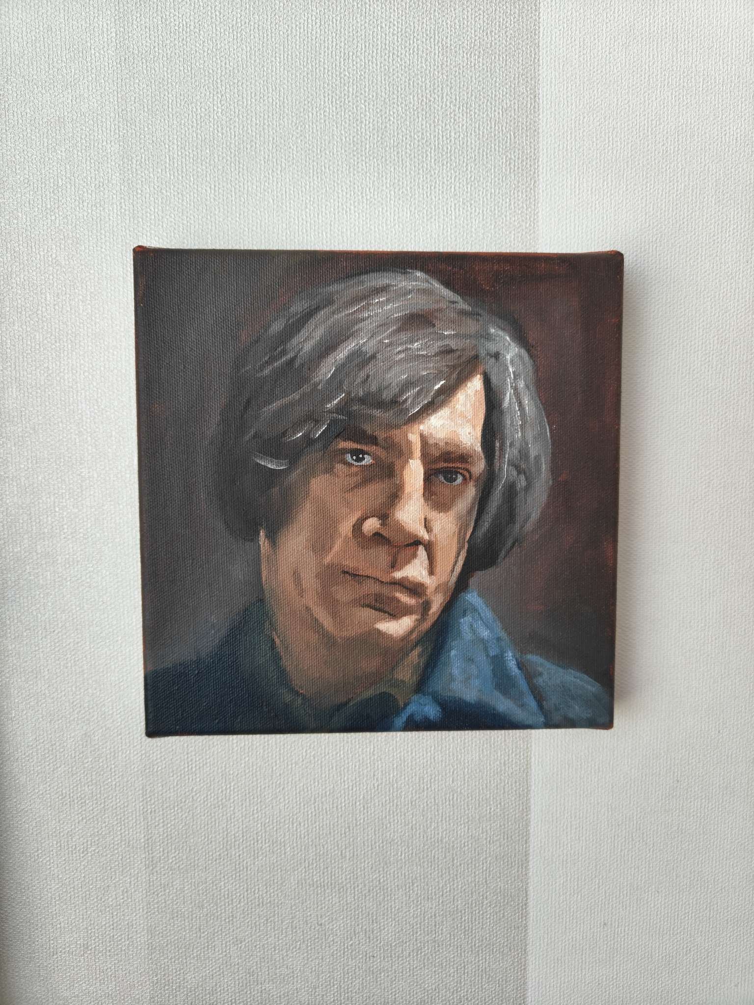 Anton Chigurh | Alkuperäinen öljyvärimaalaus, tutkielma | 20x20cm - Kuva 5