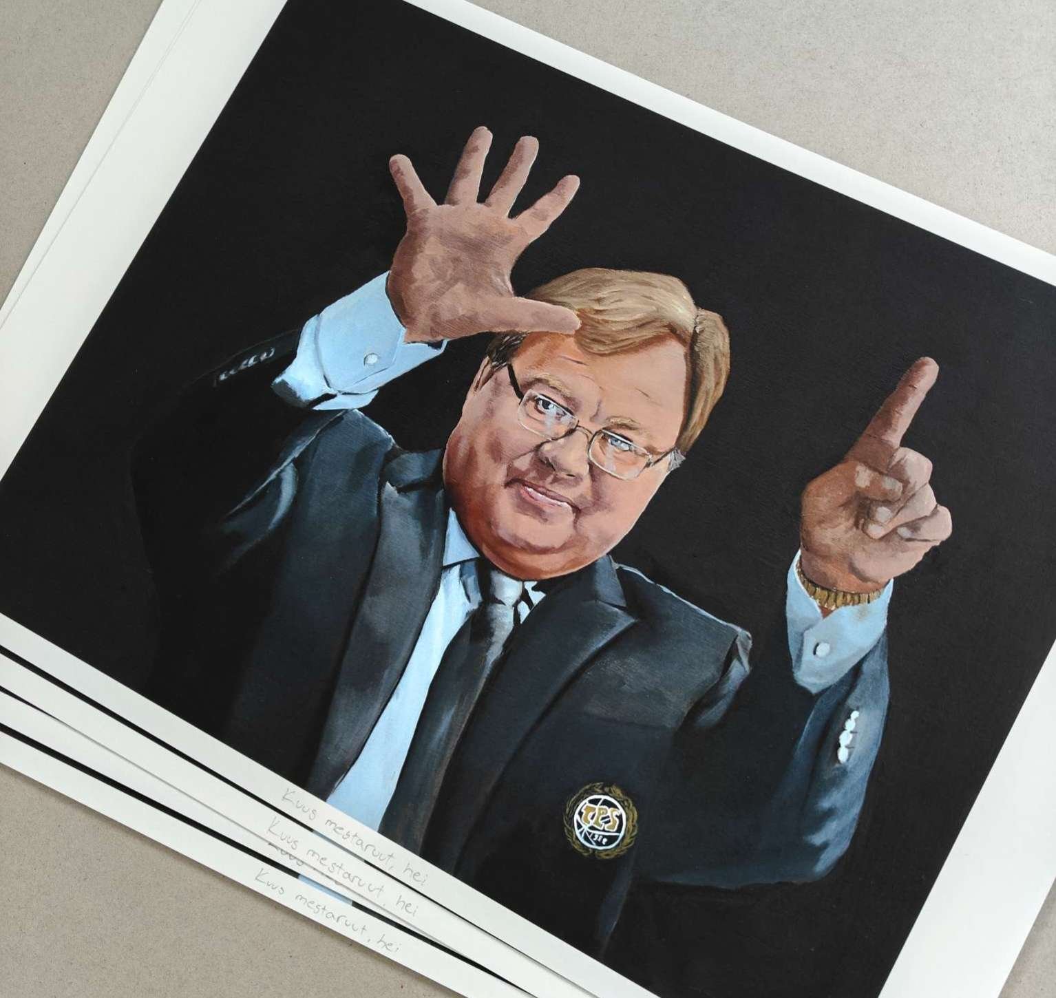 "Kuus mestaruut hei!" Hannu Jortikka Taidevedos (A3) - Kuva 2