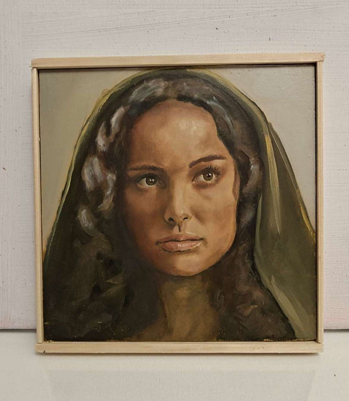 The Padme Amidala original oil painting displayed under studio lighting to highlight the rich oil colors and striking cinematic realism⁠