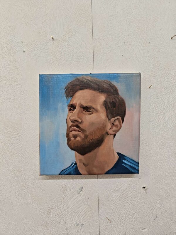 Lionel Messi – Alkuperäinen 1/1 öljyvärimaalaus | 20x20 cm